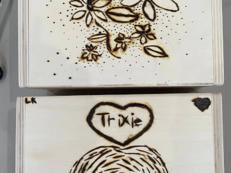 Wood Burning Workshop: Create Personalized Treasure Boxes - Gallery image