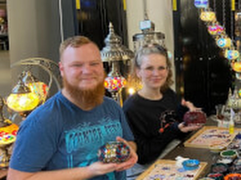 Turkish Mosaic Lamp Crafting Experience for Team Building - Gallery image
