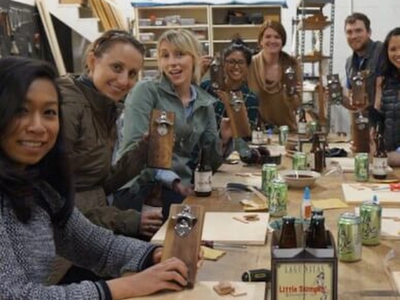 Custom Magnetic Bottle Opener Woodworking Workshop - Gallery image