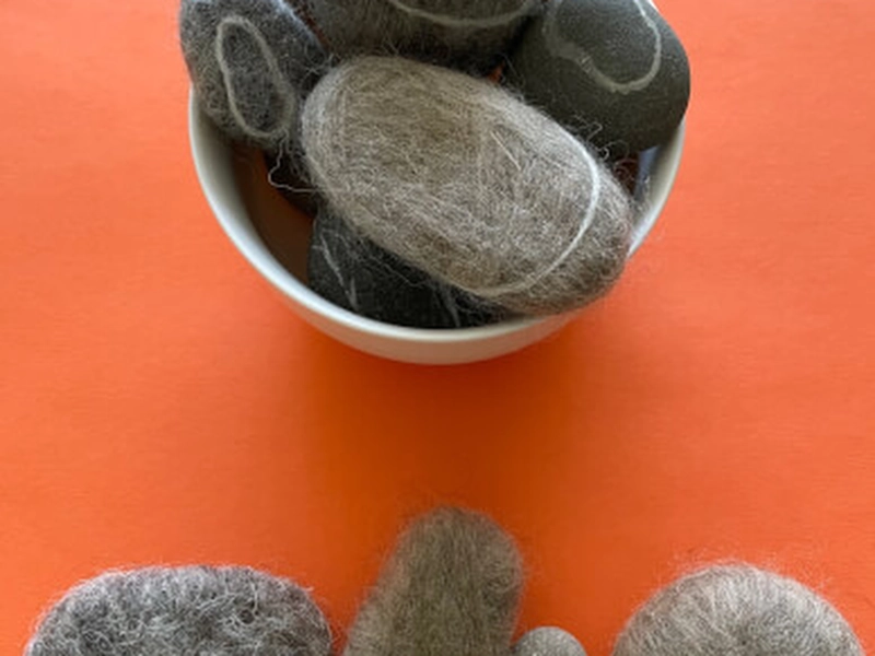 Needle Felting Stones Workshop for Creative Team Building - Gallery image